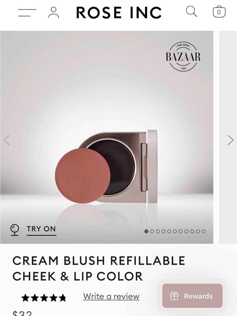 Rose Inc Blush Divine Lip Cheek Color Heliotrope NEW 4.5g